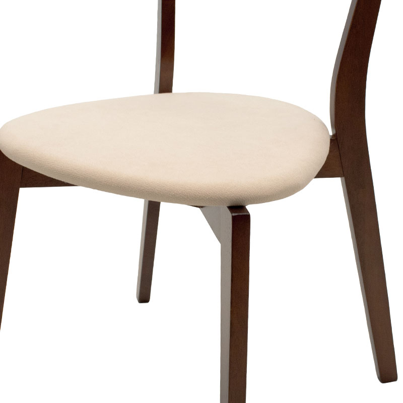 Set ngrënieje Benson - Toto pakoworld 7 copë 150x90x75cm në arrë - pëlhurë bezhë