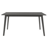 Set ngrënieje Benson - Orlean pakoworld 7 copë 150x90x75cm në pëlhurë gri rustike - γκρι