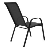 Set ngrënieje kopshti 3 copë Calan-Watson pakoworld metal i zi-tekstil i zi D60x70cm
