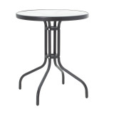 Set ngrënieje kopshti 3 copë Calan-Watson pakoworld metal i zi-tekstil i zi D60x70cm
