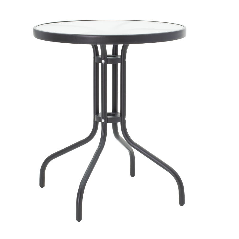 Set ngrënieje kopshti 3 copë Calan-Watson pakoworld metal i zi-tekstil i zi D60x70cm