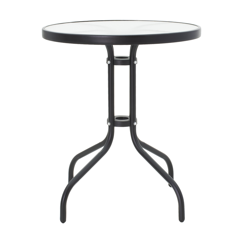 Set ngrënieje kopshti 3 copë Calan-Watson pakoworld metal i zi-tekstil i zi D60x70cm