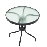 Set ngrënieje kopshti 3 copë Calan-Watson pakoworld metal i zi-tekstil i zi D60x70cm