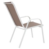 Set ngrënieje kopshti 3 copë Calan-Watson pakoworld metal i bardhë-tekstil kafe