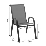 Set ngrënieje kopshti 3 copë Calan-Watson pakoworld metal i bardhë-tekstil kafe