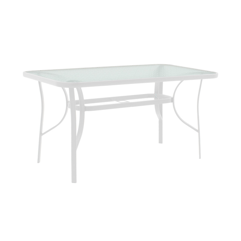 Set tavoline ngrënieje Ensure-Calan I prej 5 copash pakoworld metal i bardhë-tekstil i kaftë 120x70x70cm