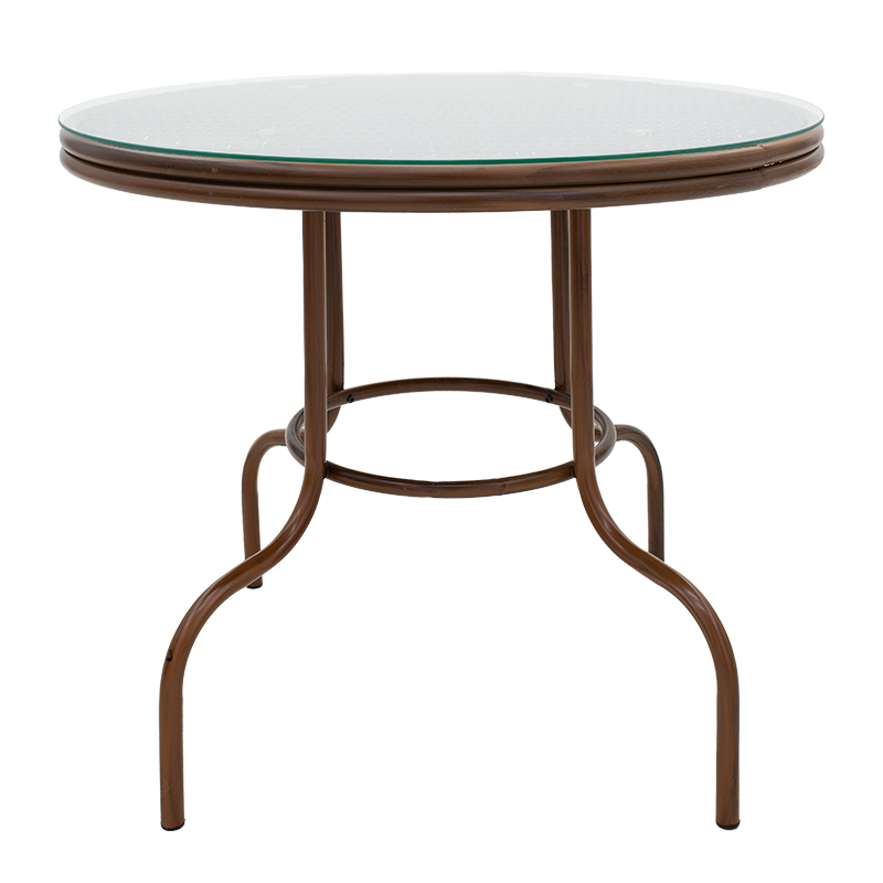 Set salloni 3 copë Paula pakoworld metal-pe rattan kafe
