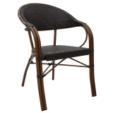 Set salloni 3 copë Paula pakoworld metal-pe rattan kafe