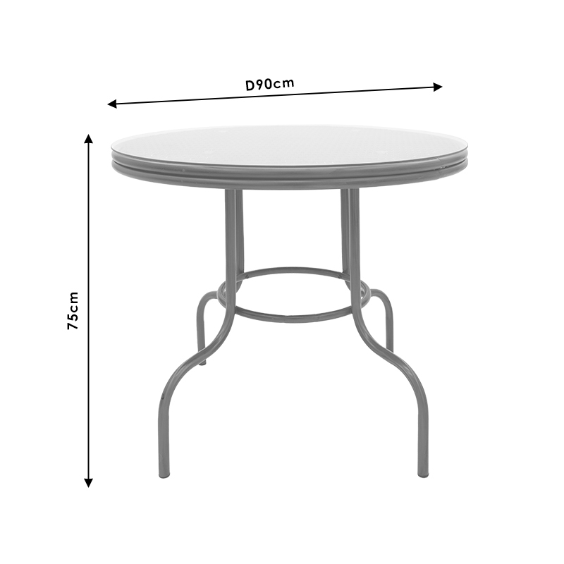Set salloni 3 copë Paula pakoworld metal-pe rattan kafe