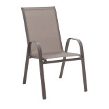 Set tavoline ngrënieje Ensure-Calan 5 copë pakoworld metal-textilene kafe