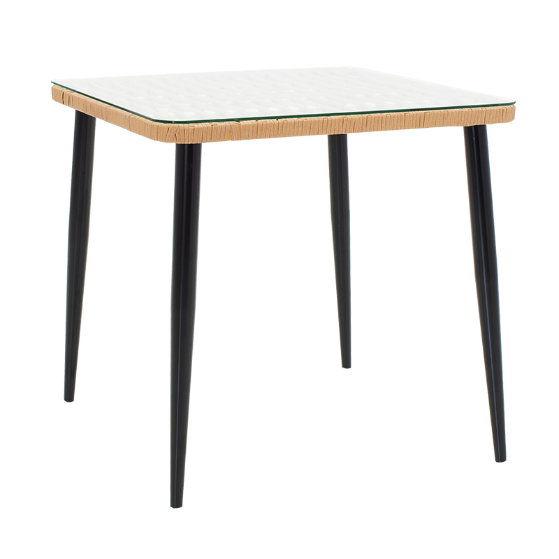 Set ngrënieje Naoki 3 copë pakoworld metal-i zi pe-natyral