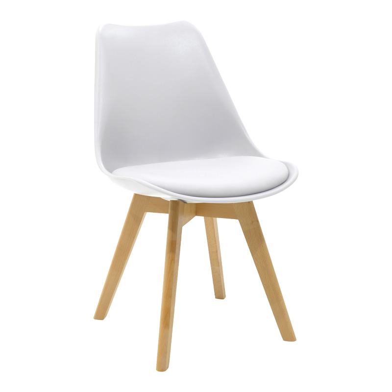Set tavoline ngrënieje Balou-Gaston me 5 pakoworld MDF dhe pp në nuancë të bardhë-natyrale Φ100x73cm