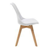 Set tavoline ngrënieje Balou-Gaston me 5 pakoworld MDF dhe pp në nuancë të bardhë-natyrale Φ100x73cm