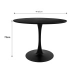 Set tavoline ngrënieje Balou-Julita me 5 pakoworld MDF dhe pp në nuancë të zezë-natyrale Φ100x73cm