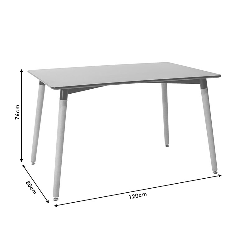 Dhomë ngrënieje Natali-Julita pakoworld set 5 copë e zezë-natyrale 120x80x76cm