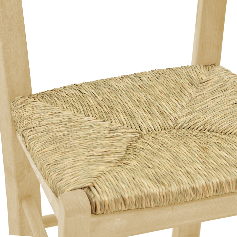 Karrige kafeneje me jastëk Crossed pakoworld dru i pa lyer 42x40x89cm