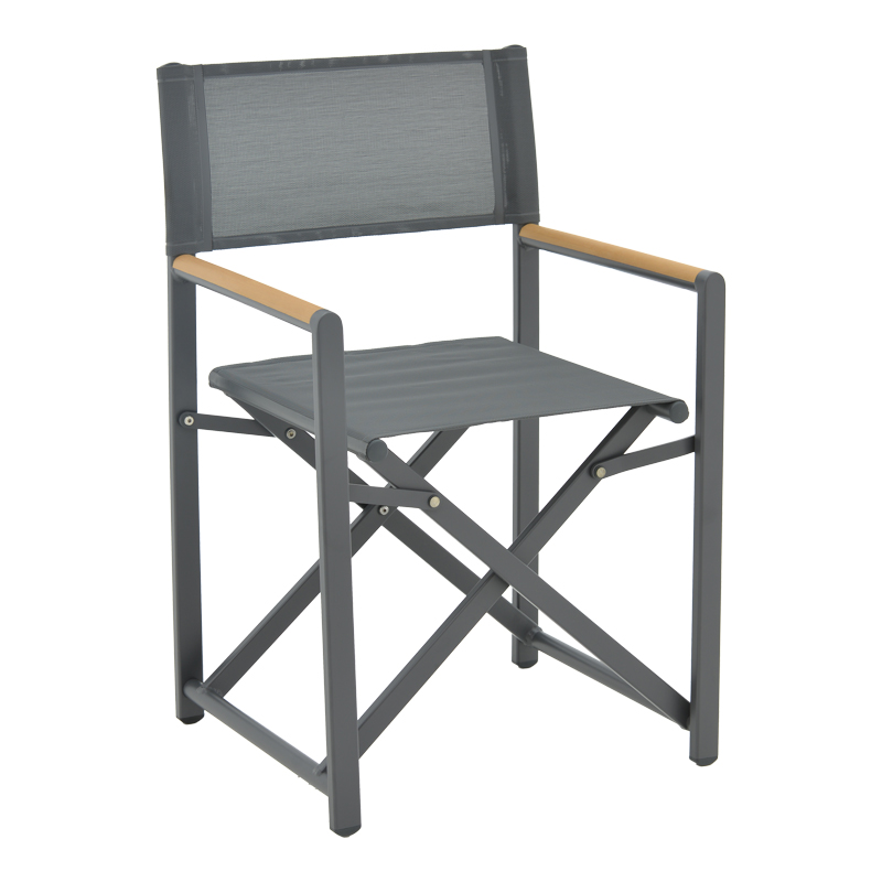 Set tavoline ngrënie Mabu-Nares 7 copë pakoworld alumini antracit dhe kompensatë në ngjyrë natyrale 180x90x72.5cm