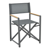 Set tavoline ngrënie Mabu-Nares 5 copë pakoworld alumini antracit dhe kompensatë në ngjyrë natyrale 140x80x72.5cm