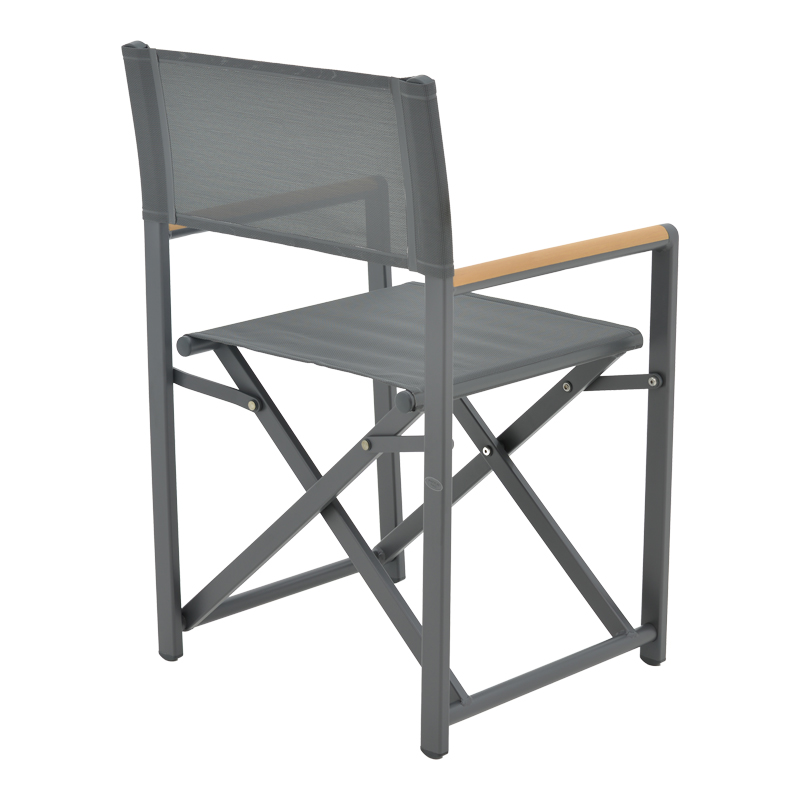Set tavoline ngrënie Mabu-Nares 5 copë pakoworld alumini antracit dhe kompensatë në ngjyrë natyrale 140x80x72.5cm