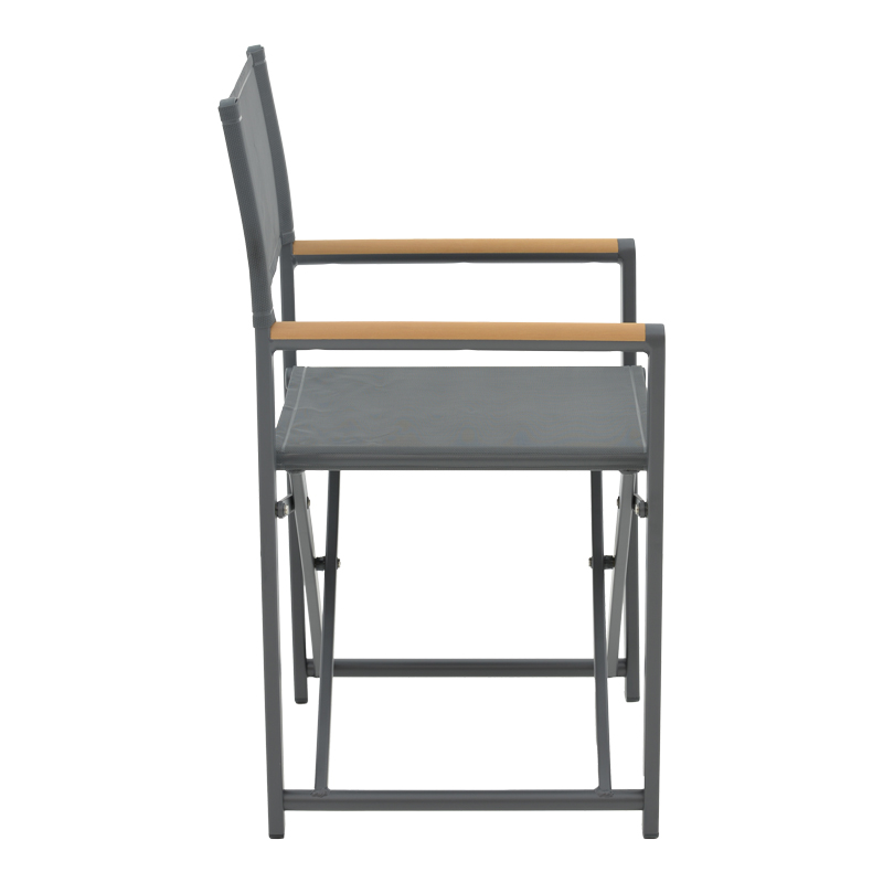 Set tavoline ngrënie Mabu-Nares 5 copë pakoworld alumini antracit dhe kompensatë në ngjyrë natyrale 140x80x72.5cm