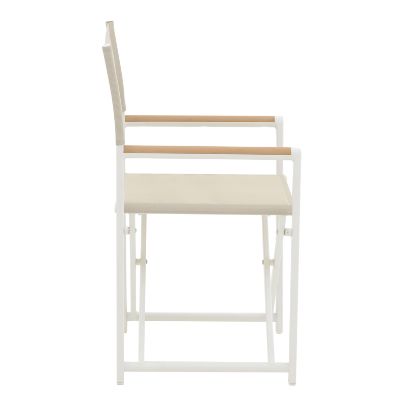 Set tavoline ngrënieje Mabu-Nares 7 copë pakoworld alumini i bardhë dhe kompensatë në ngjyrë natyrale 180x90x72.5cm