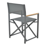 Set tavoline ngrënieje Mabu-Thorio 5 pakoworld alumini antracit dhe kompensatë në nuancë natyrale 160x90x75cm