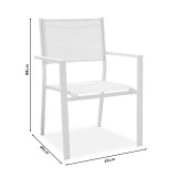 Set tavoline ngrënieje Zacreta-Kliton prej 5 copash pakoworld alumini në nuancë të bardhë 80x80x74cm