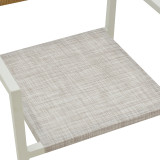 Tavolinë ngrënieje Kliton - Savor set me 5 pakoworld alumini në nuancë të bardhë 150x80x74cm
