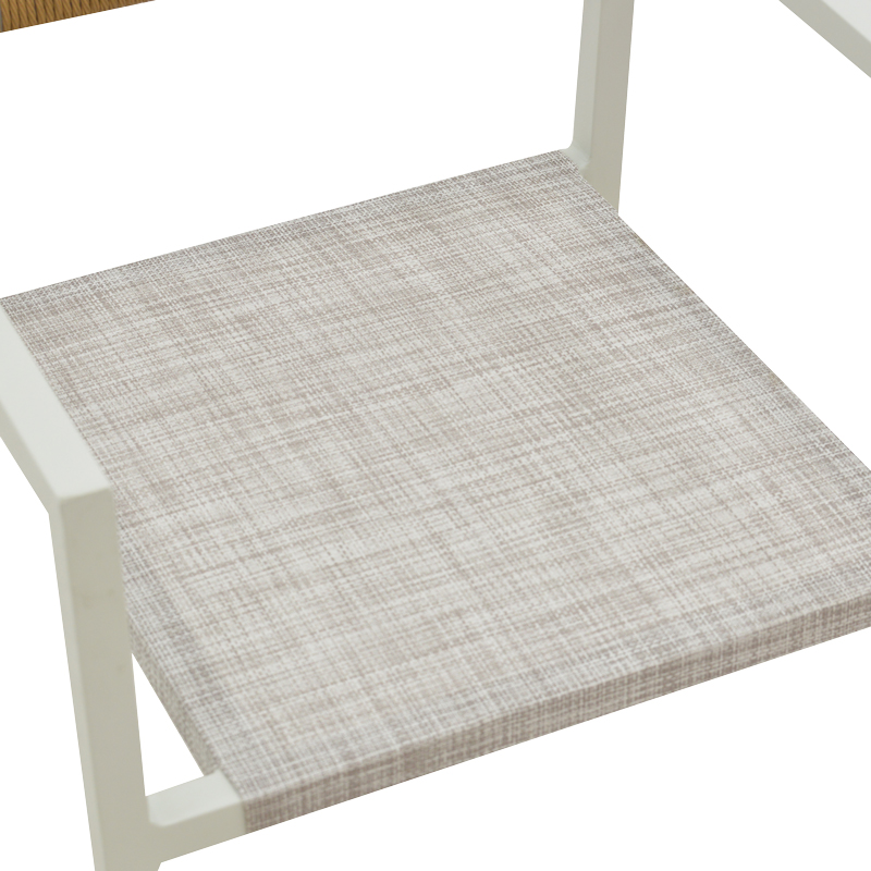 Tavolinë ngrënieje Kliton - Savor set me 7 pakoworld alumini në nuancë të bardhë 150x80x74cm