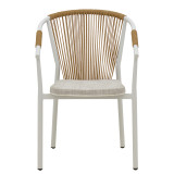 Set tavoline ngrënieje Kliton - Convince prej 7 pakoworld alumini në nuancë të bardhë 150x80x74cm