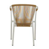 Set tavoline ngrënieje Kliton - Convince prej 7 pakoworld alumini në nuancë të bardhë 150x80x74cm