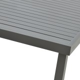 Tavolinë ngrënie Kherson-Kliton A set prej 5 pakoworld alumini dhe litar në nuancë antraciti 150x80x74cm