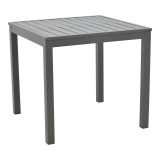 Set tavoline ngrënieje Kliton-Freiburg me 3 pakoworld alumini në nuancë antracit 80x80x74cm