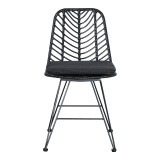 Set tavoline ngrënieje Kliton-Naoki 3 copë pakoworld alumini antracit dhe metal në nuancë të zezë 80x80x74cm