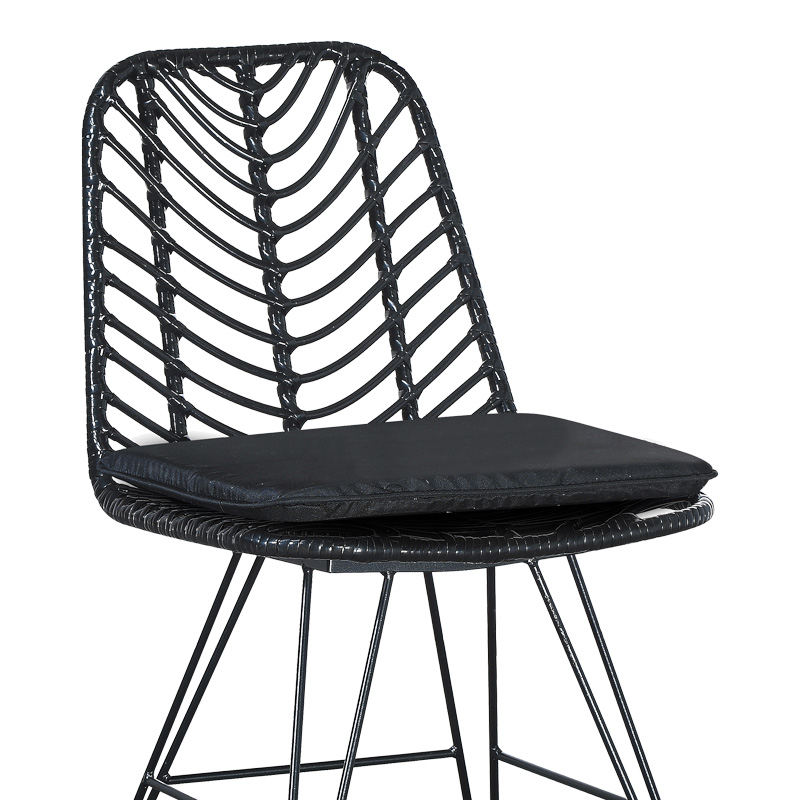 Set tavoline ngrënieje Kliton-Naoki 3 copë pakoworld alumini antracit dhe metal në nuancë të zezë 80x80x74cm