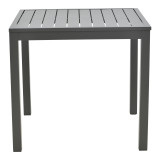 Set tavoline ngrënieje Kliton-Naoki 3 copë pakoworld alumini antracit dhe metal në nuancë të zezë 80x80x74cm