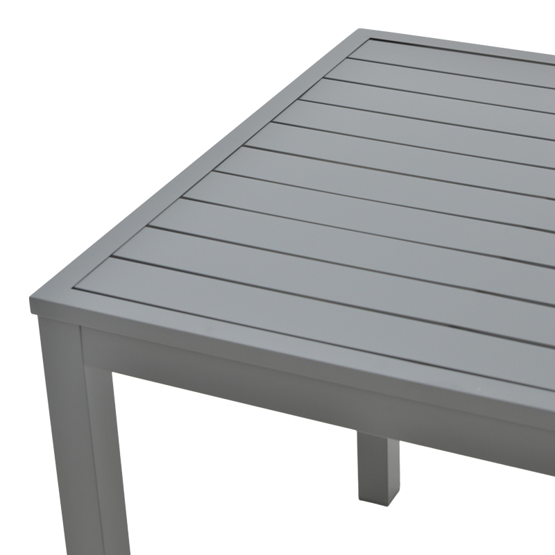 Set tavoline ngrënieje Kliton-Naoki 3 copë pakoworld alumini antracit dhe metal në nuancë të zezë 80x80x74cm