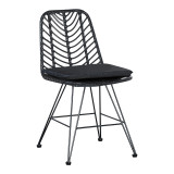 Set tavoline ngrënieje Kliton-Naoki 5 copë pakoworld alumini antracit dhe metal në nuancë të zezë 80x80x74cm