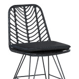 Set tavoline ngrënieje Kliton-Naoki 5 copë pakoworld alumini antracit dhe metal në nuancë të zezë 80x80x74cm