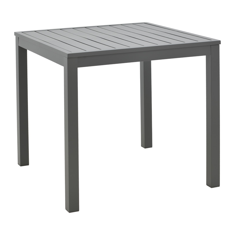 Set tavoline ngrënieje Kliton-Naoki 5 copë pakoworld alumini antracit dhe metal në nuancë të zezë 80x80x74cm