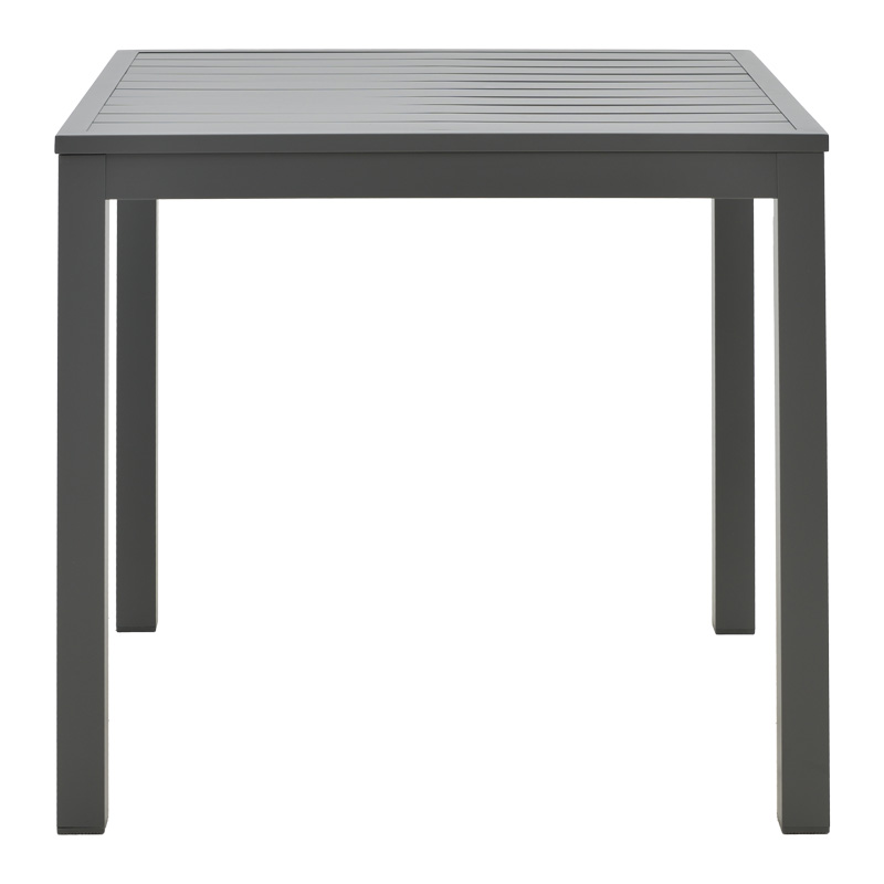 Set tavoline ngrënieje Kliton-Naoki 5 copë pakoworld alumini antracit dhe metal në nuancë të zezë 80x80x74cm