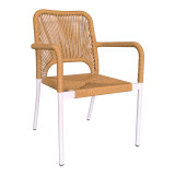 Set tavoline ngrënieje Kliton-Norture me 5 pakoworld alumini në nuancë të bardhë 150x80x74cm