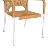 Set tavoline ngrënieje Kliton-Norture me 5 pakoworld alumini në nuancë të bardhë 150x80x74cm