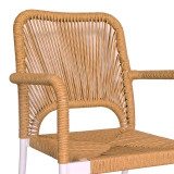 Set tavoline ngrënieje Kliton-Norture me 7 pakoworld alumini në nuancë të bardhë 150x80x74cm