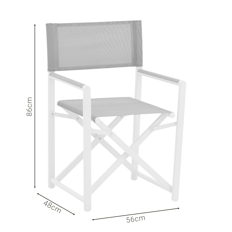 Set tavoline ngrënieje Kliton-Mabu me 5 pakoworld alumini në nuancë të bardhë 150x80x74cm
