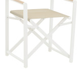 Set tavoline ngrënieje Kliton-Mabu me 5 pakoworld alumini në nuancë të bardhë 150x80x74cm