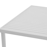 Set tavoline ngrënieje Zacreta-Kliton me 7 pakoworld alumini në nuancë të bardhë 150x80x74cm