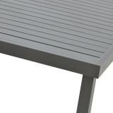 Tavolinë ngrënie Convince - Kliton A set prej 5 pakoworld alumini në nuancë ANTHRACITE 150x80x74cm