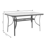 Set tavoline ngrënieje Ensure-Confidence prej 5 copash pakoworld metal në nuancë antracit 120x70x70cm
