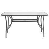 Set tavoline ngrënieje Ensure-Confidence prej 5 copash pakoworld metal në nuancë antracit 120x70x70cm